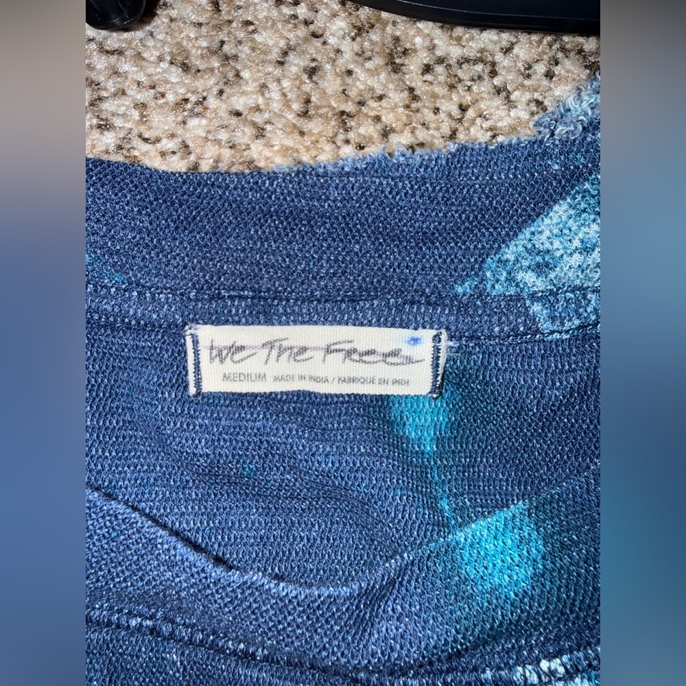 We The Free Blue Star Patterned Women's Crop Top size Medium free people - Picture 4 of 4